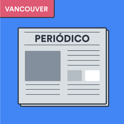 Cita de un artículo de periódico  en formato Vancouver