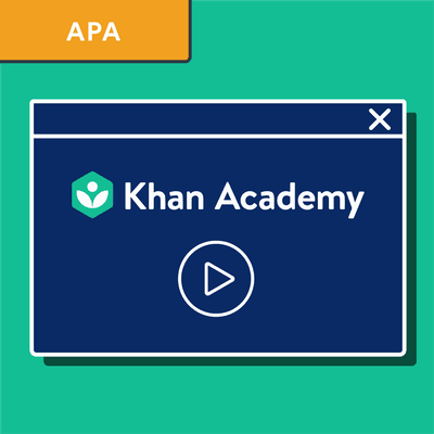 APA Khan academy video citation