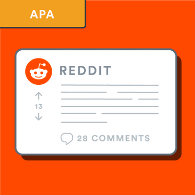 APA Reddit post citation