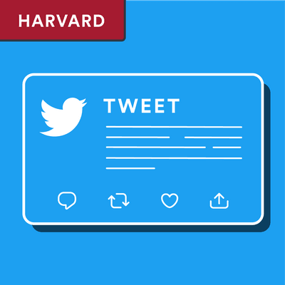 Harvard tweet citation