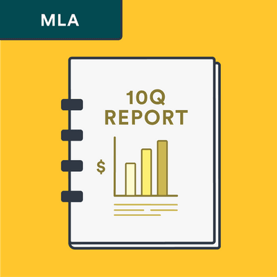 MLA 10-q report citation