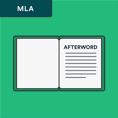 MLA afterword citation