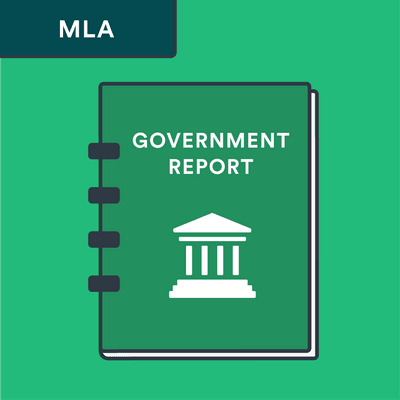 MLA government report citation