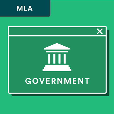 MLA government website citation