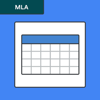 MLA table citation