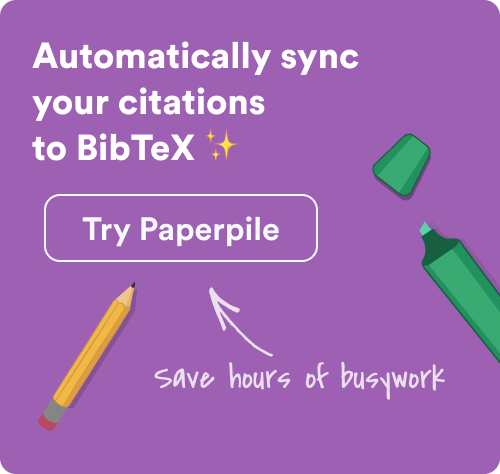 Automatically sync your citations to BibTeX