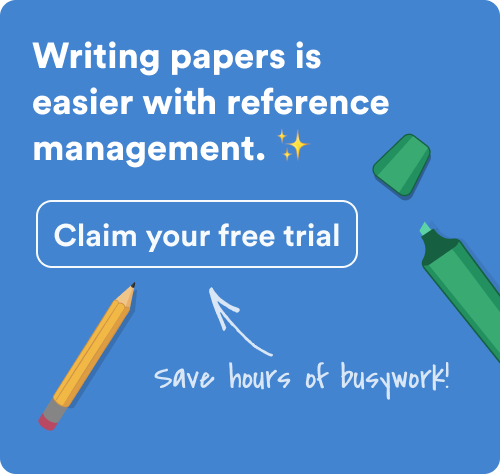 Writing papers is easier with reference management