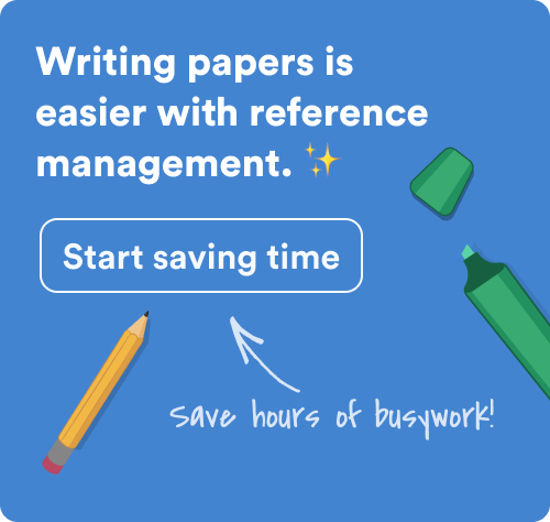 Writing papers is easier with reference management