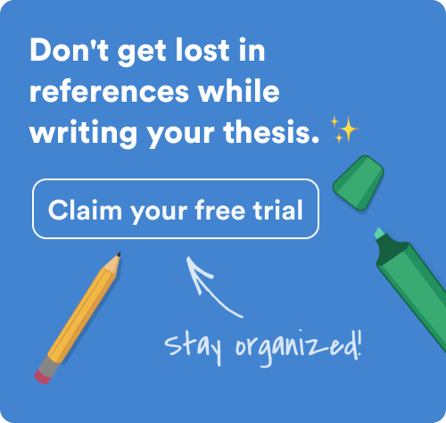 Don't get lost in references while writing your thesis
