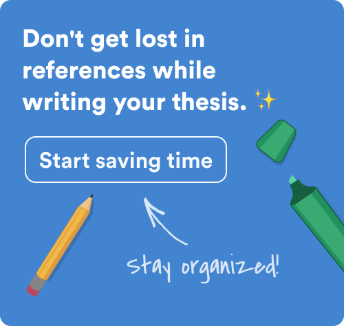 Don't get lost in references while writing your thesis